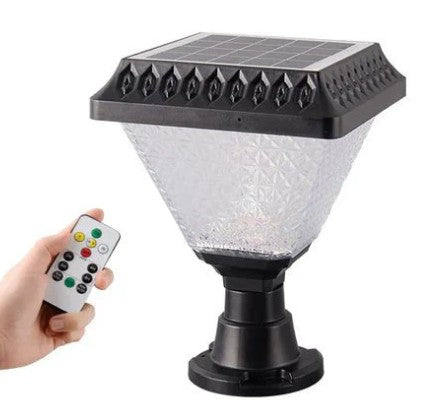 Solar LED Pillar Light – 32 LEDs (Cool White, Warm Light, Warm White and RGB Colors) – Waterproof for Home, Garden, Gate, Wall & Outdoor Use