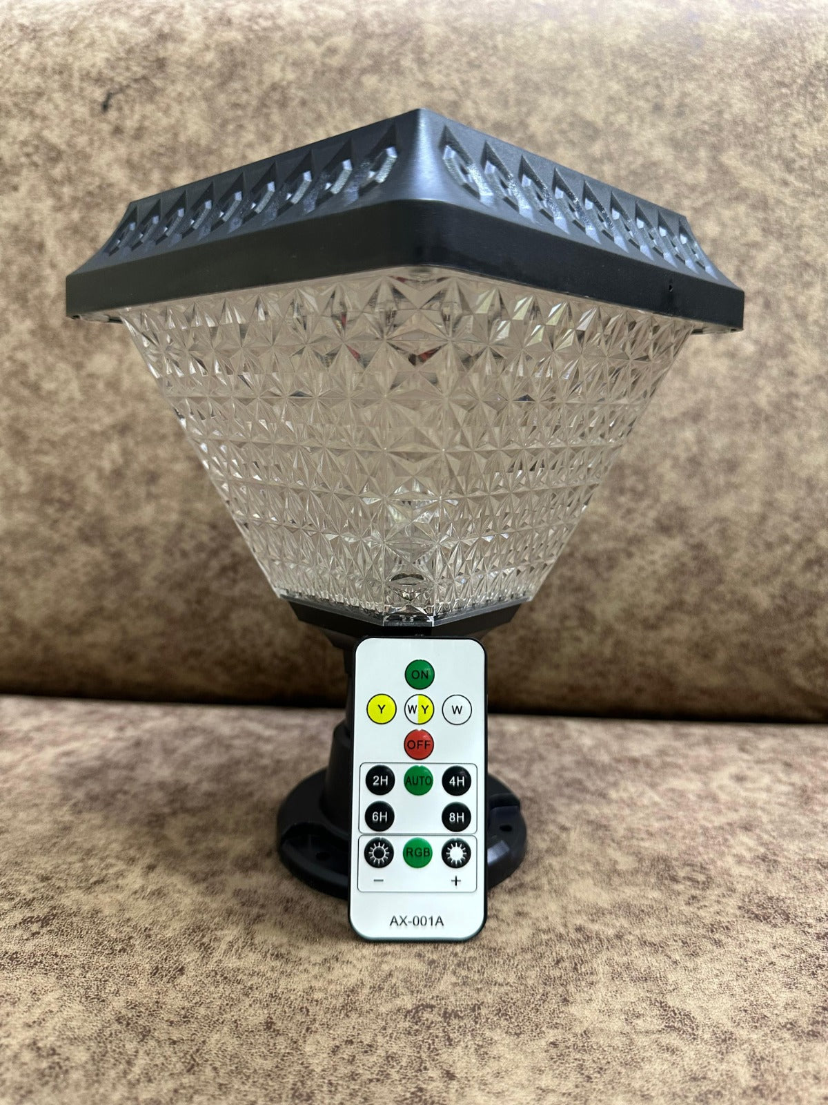 Solar LED Pillar Light – 32 LEDs (Cool White, Warm Light, Warm White and RGB Colors) – Waterproof for Home, Garden, Gate, Wall & Outdoor Use