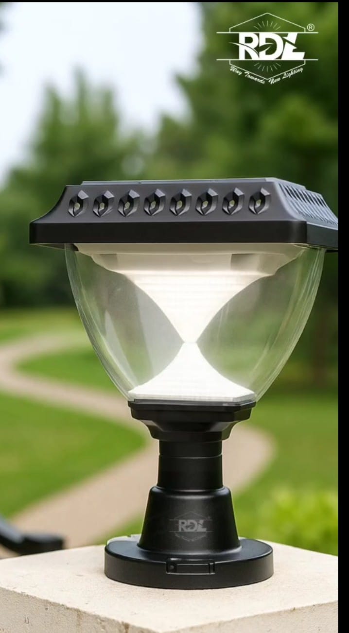 Solar Gate Light 20 watt, LED Post Light with Remote Control, Black– Waterproof for Home, Garden, Gate, Wall & Outdoor Use